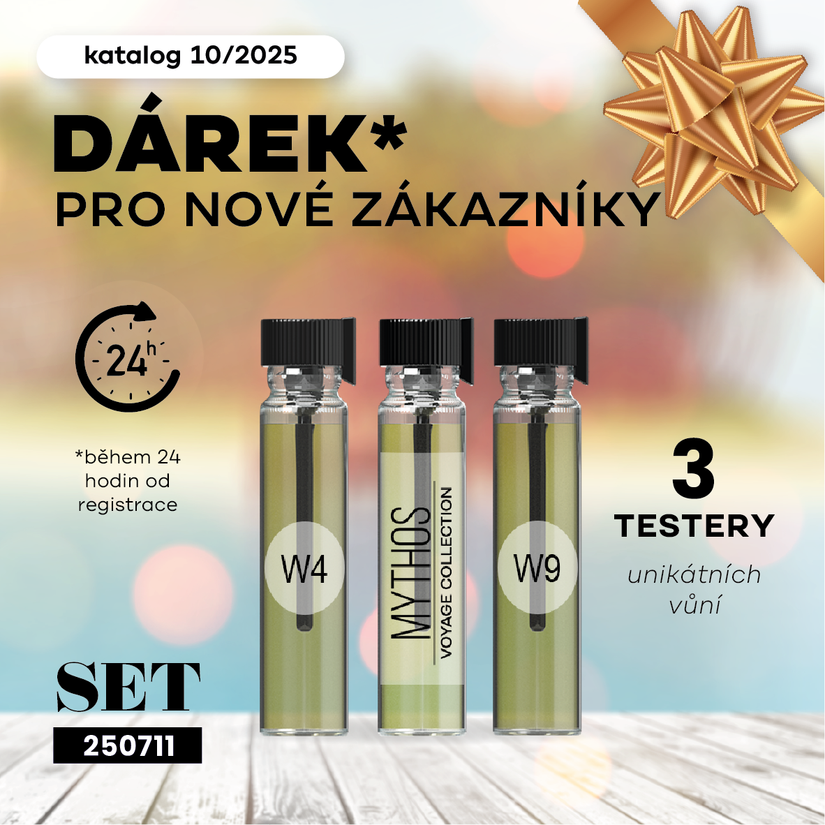 Při objednávce do 24h od registrace 3 TESTERY VŮNÍ ZDARMA