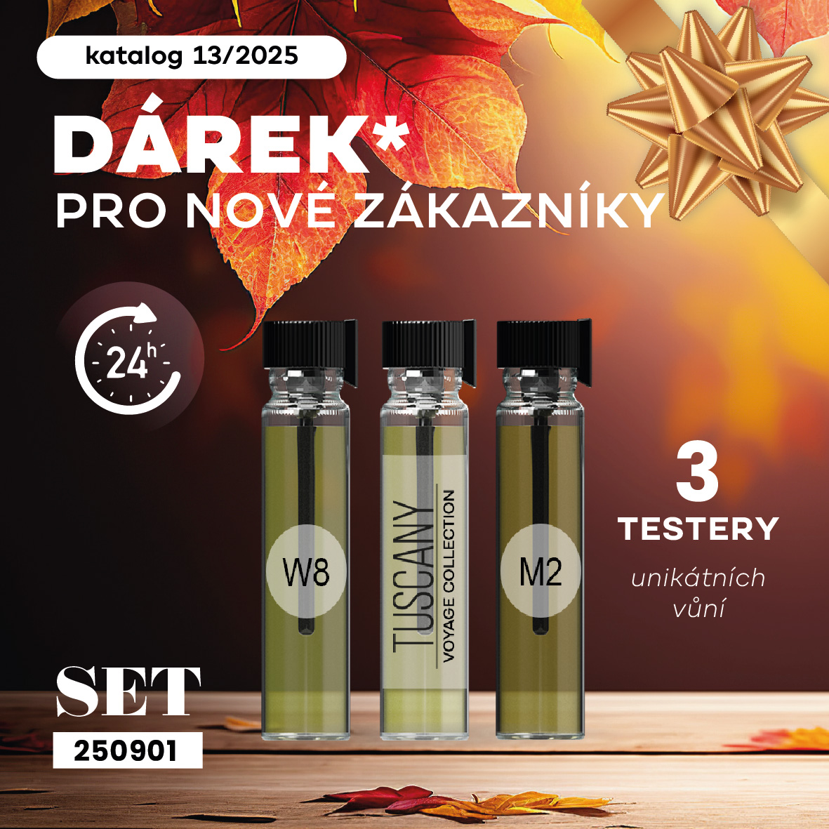 Při objednávce do 24h od registrace 3 TESTERY VŮNÍ ZDARMA