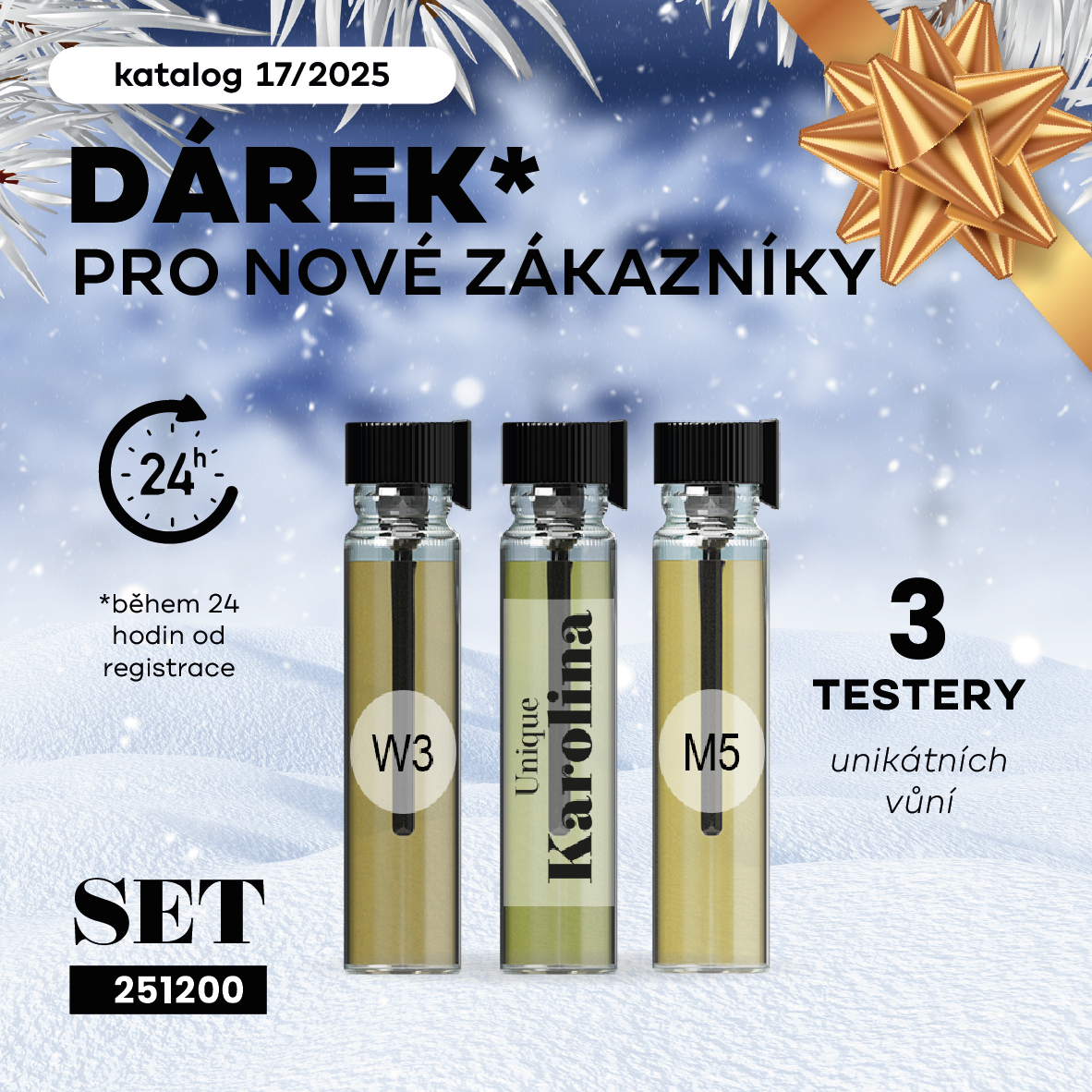 Při objednávce do 24h od registrace 3 TESTERY VŮNÍ ZDARMA