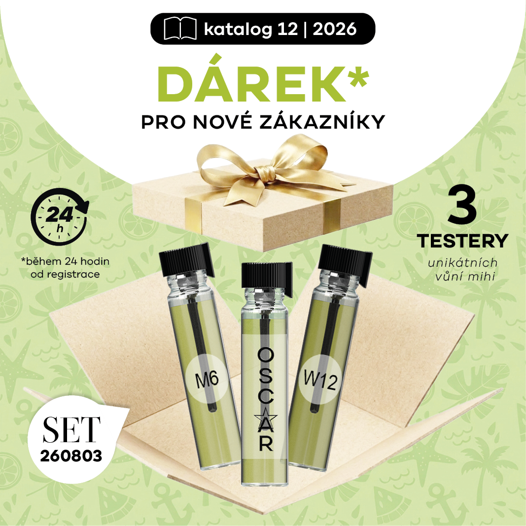 Při objednávce do 24h od registrace 3 TESTERY VŮNÍ ZDARMA.