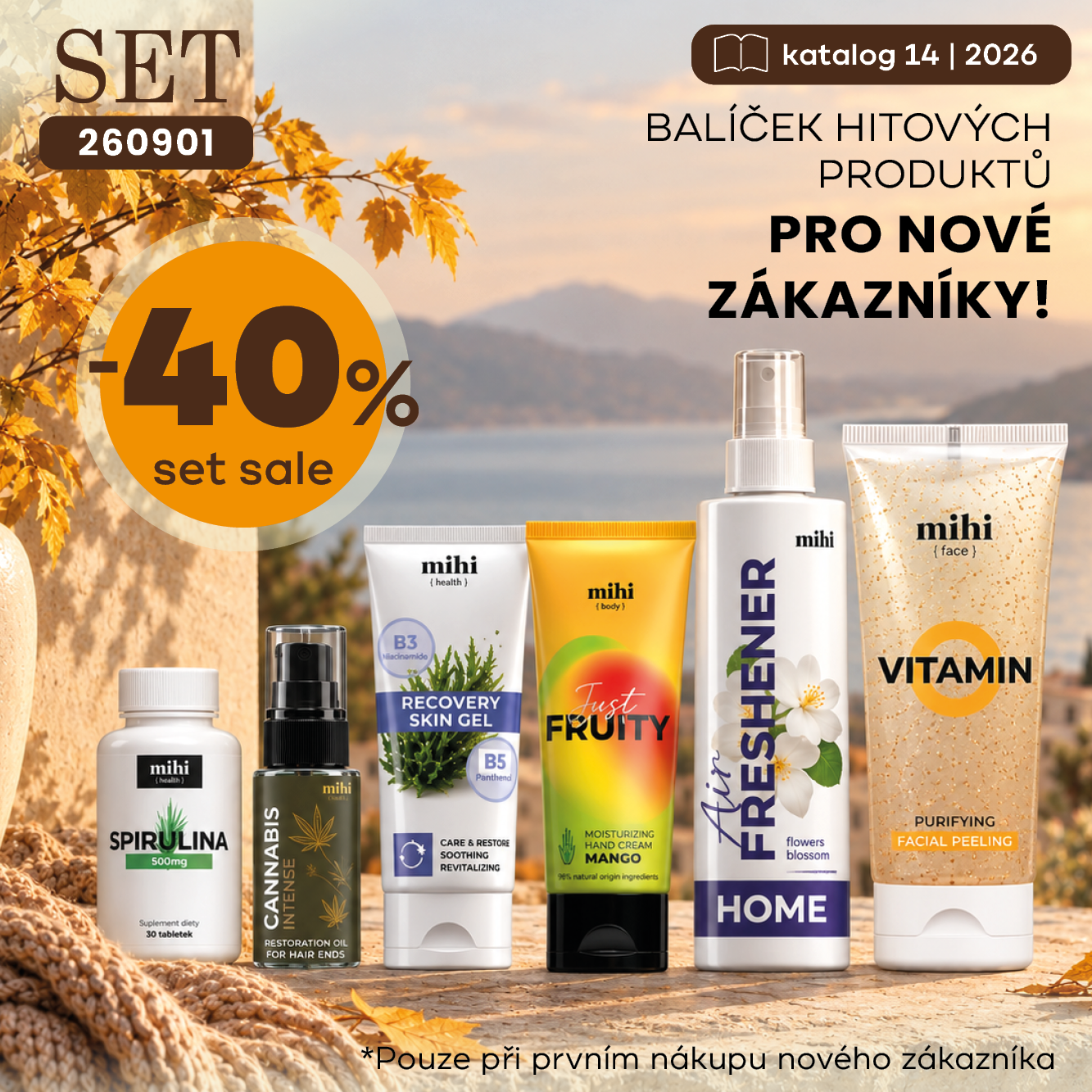 Výhodný set TOP PRODUKTŮ pro nové zákazníky (není povinné).